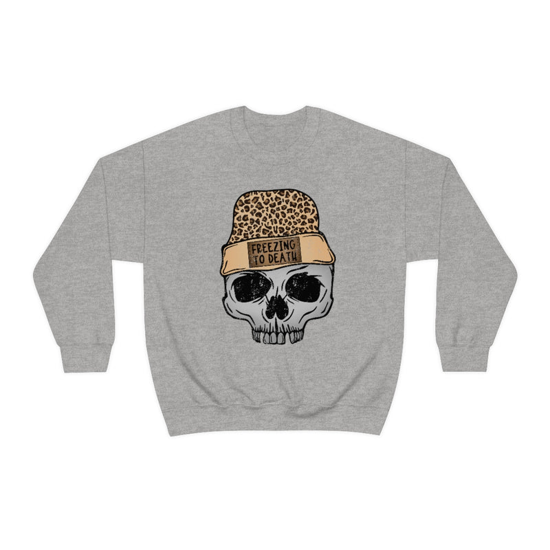 Freezing To Death Skull  Unisex Crewneck Sweatshirt