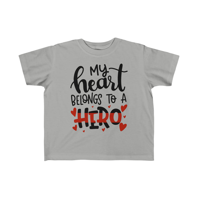 My Heart Belongs To A Hero © Toddler Tee  (Thin Red Line)