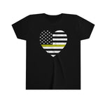 Grunge Heart Flag © Youth Tee (Thin Gold Line)