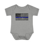 Standard Distressed Flag © Infant Bodysuit (Thin Blue Line)