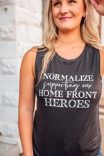 Normalize Supporting Our Home Front Heroes © Ladies Flowy Muscle Tank (TBL)