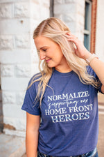 Normalize Supporting Our Home Front Heroes © Unisex Top (Navy Triblend)