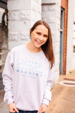 Giving Strength A Whole New Meaning© LEO Unisex Crewneck Sweatshirt (Blue Shimmer)