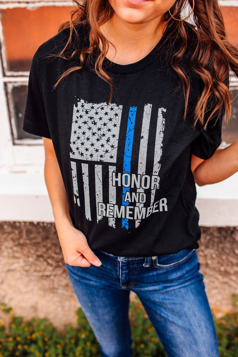 Honor and Remember © Unisex Tee (Thin Blue Line)
