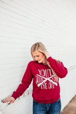 You'll Shoot Your Eye Out © Unisex Crewneck Sweatshirt (Cardinal Red + White)
