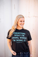 Forgetting What I'm Doing #Mombrain Unisex Tee (Bright Blue)