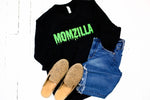 Momzilla © Unisex Crewneck Sweatshirt (Lime Green)