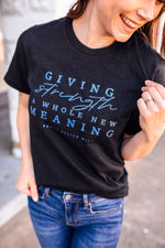 Giving Strength A Whole New Meaning© LEO Unisex Tee (Blue Shimmer)