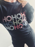 HO HO HO Retro L/S Unisex Top (Black) // FINAL SALE