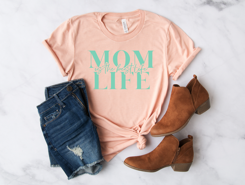 Mom Life Is The Best Life Unisex Tee (Mint Green)