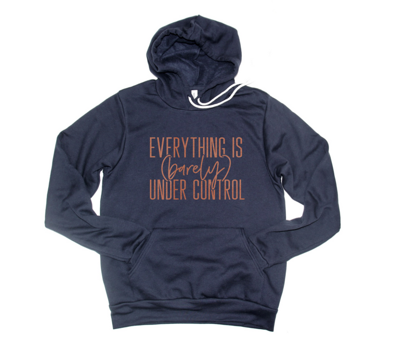 Everything Is Barely Under Control © Unisex Pullover Hoodie (Rose Gold Shimmer)