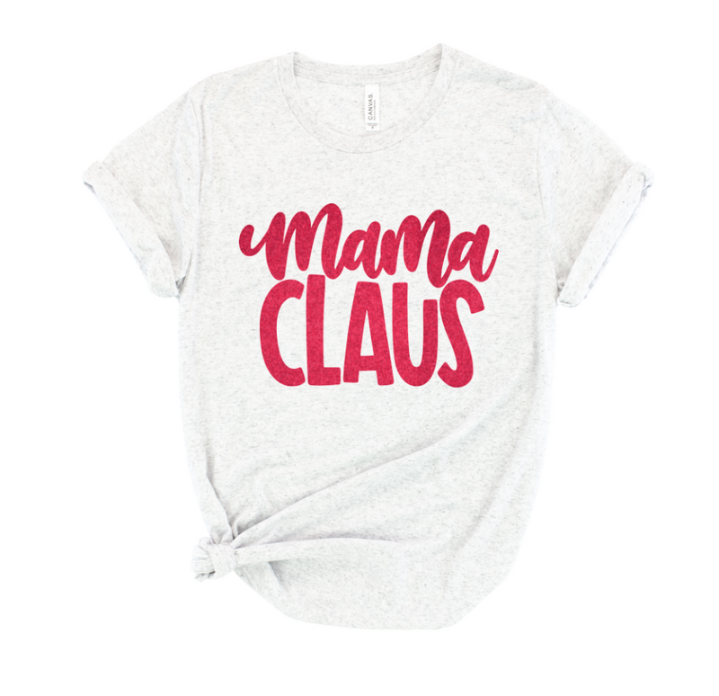 MAMA Claus © Unisex Tee (Red Glitter)