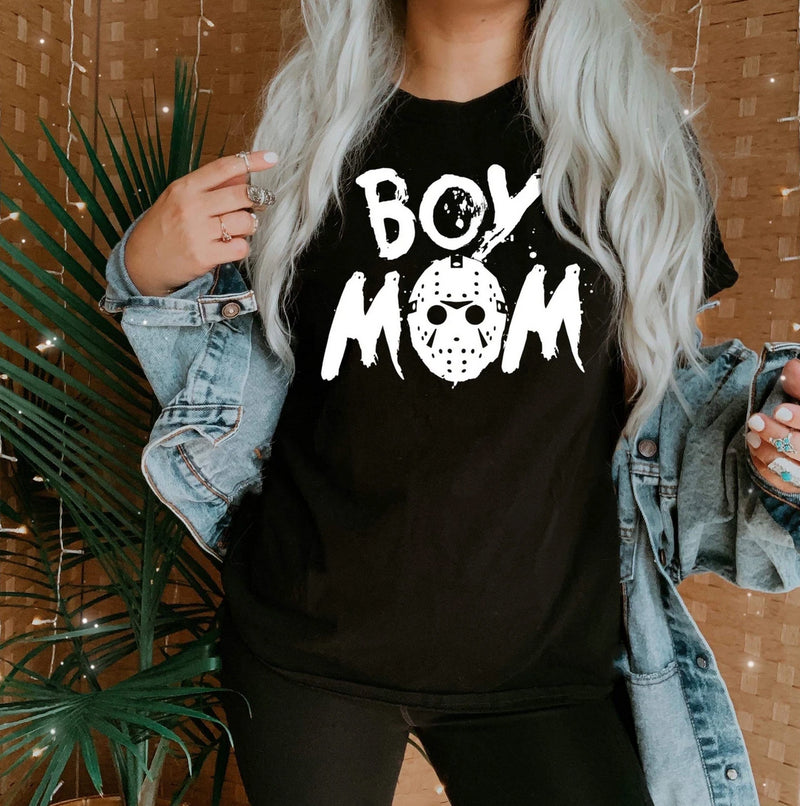 Boy Mom Unisex Tee (Black + White) // FINAL SALE