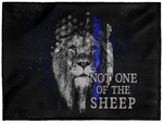 Not One Of The Sheep © Fleece Blanket (Thin Blue Line)