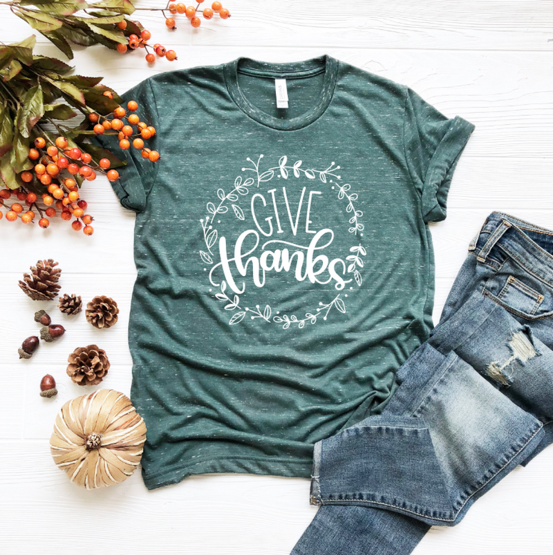 Give Thanks Unisex Top (White)