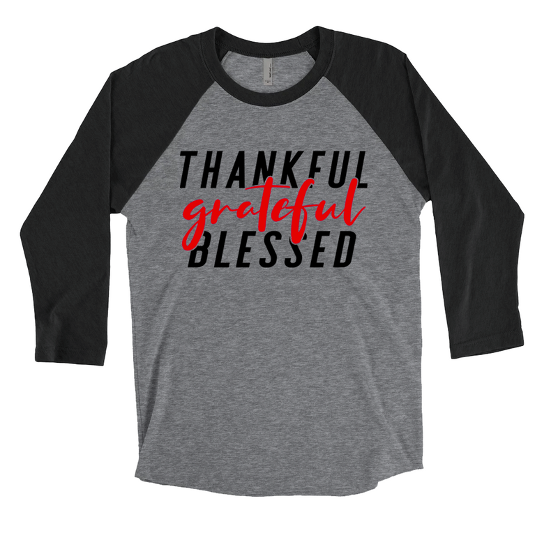Thankful Grateful Blessed © (TRL) Unisex Baseball Raglan