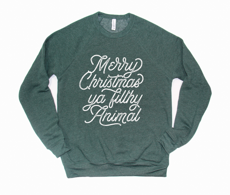 Merry Christmas Ya Filthy Animal Unisex Crewneck Sweatshirt