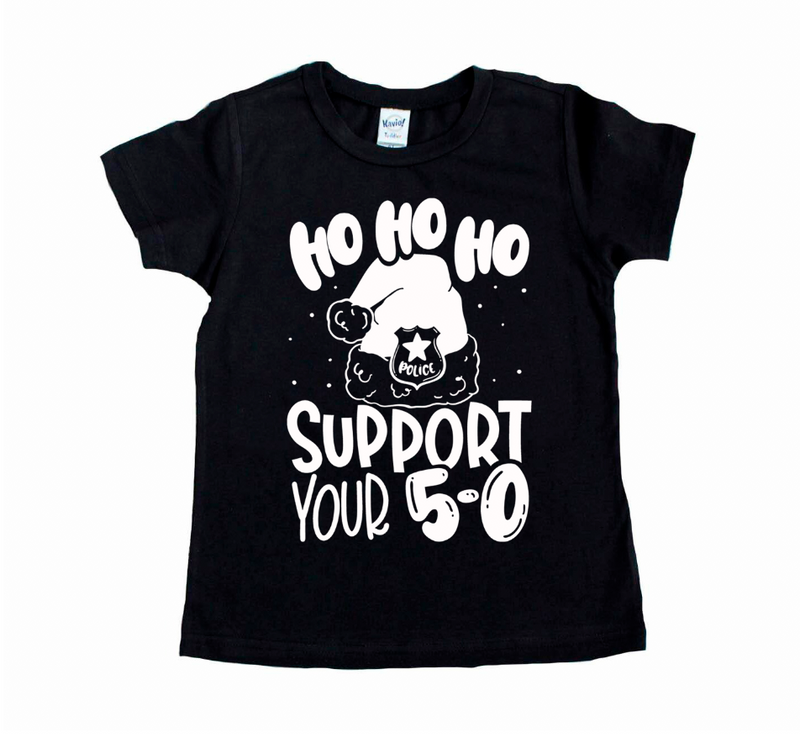 HO HO HO Support Your 5-0 © (White) - Youth