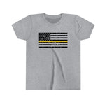 Standard Distressed Flag © Youth Tee (Thin Gold Line)