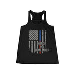 Honor and Remember © Flowy Racerback Tank (Thin Blue / Red Line Duo)