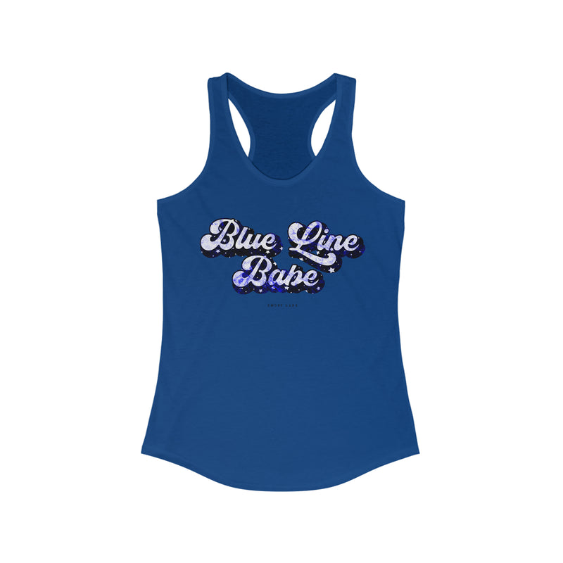 Blue Line Babe © Ladies Racerback Tank