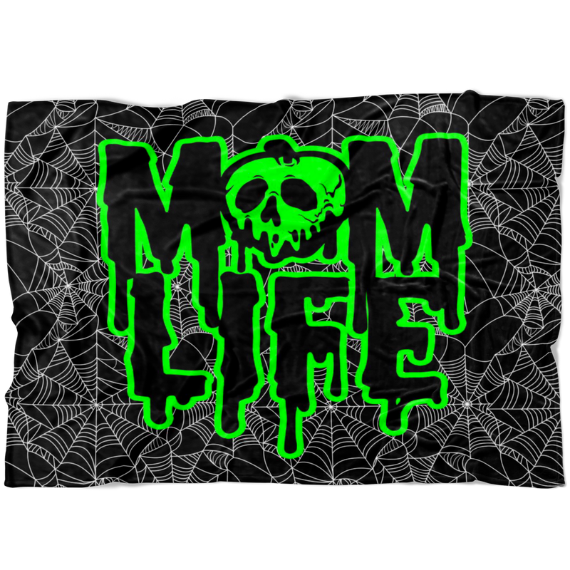 Mom Life Rotten Slime © Fleece Blanket (Green)