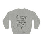 She Prays For The Safety Of Her Hero © Unisex Crewneck Sweatshirt (Thin Red Line)