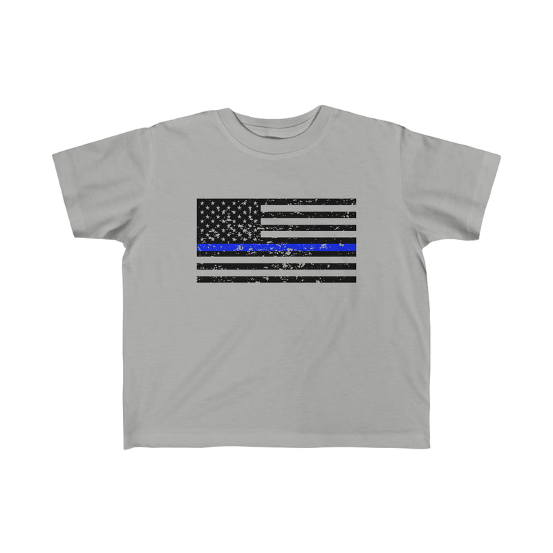 Standard Distressed Flag © Toddler Tee (Thin Blue Line)