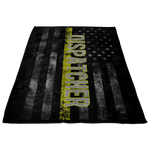 Dispatcher Grunge Flag Fleece Blanket