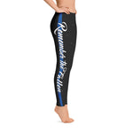Thin Blue Line Remember The Fallen Adult Printed Leggings