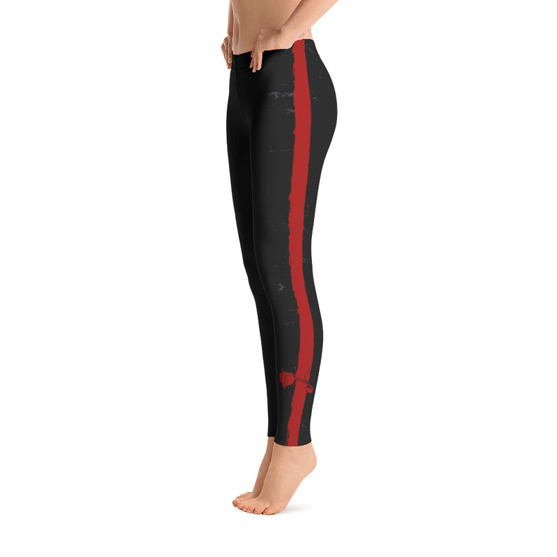 Thin Red Line Remember the Fallen Adult Printed Leggings