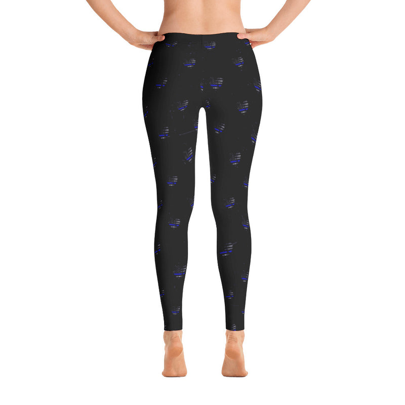 TBL Subdued Grunge Hearts Adult Leggings