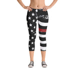 Thin Red Line Distressed Stars and Stripes Capris