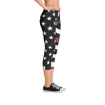 Thin Red Line Distressed Stars and Stripes Capris