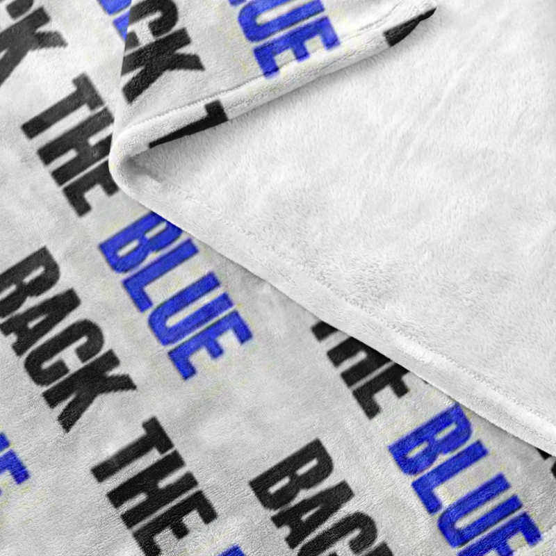 Back the Blue Law Enforcement Fleece Blanket Emory Lane