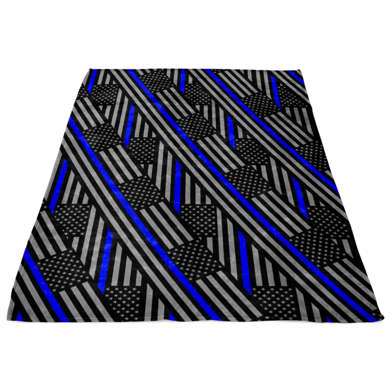 Simple Flags Thin Blue Line Fleece Blanket