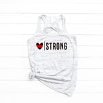 Heart Strong© (Thin Red Line) Flowy Racerback Top